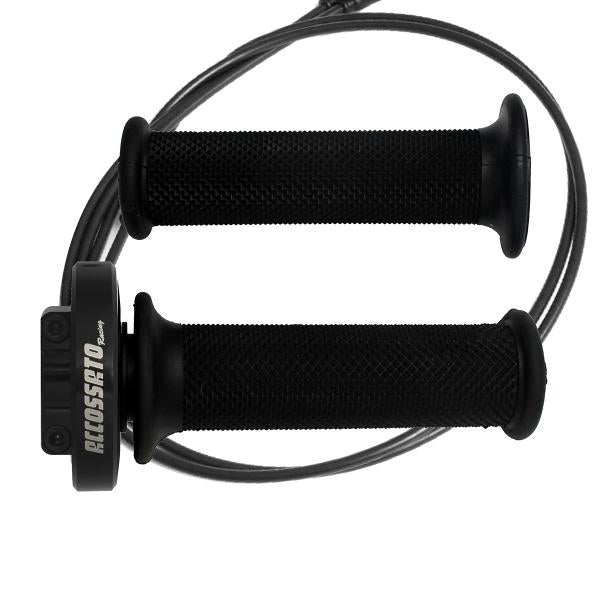 COMANDO GAS RAPIDO ACCOSSATO NERO MANOPOLE NERE HONDA CBR1000 2004-2012