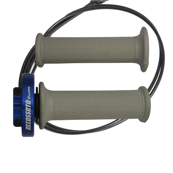 COMANDO GAS RAPIDO ACCOSSATO BLU MANOPOLE TITANIO HONDA CBR1000 2004-2012