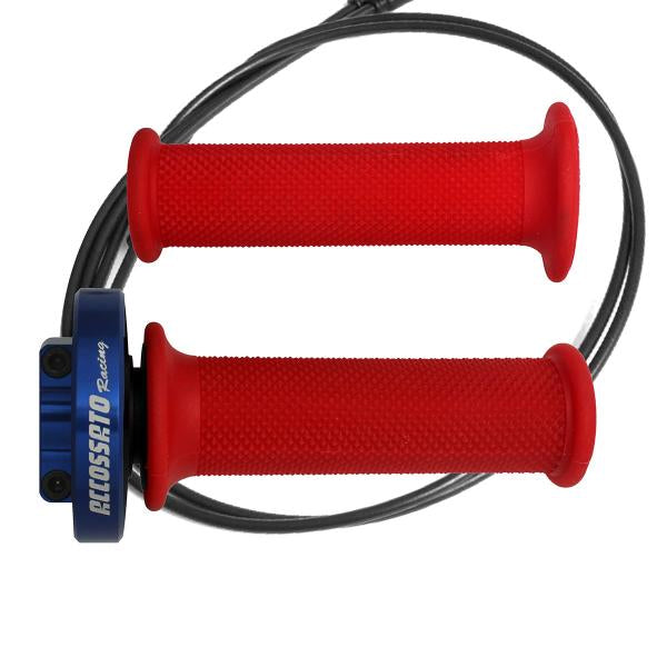 COMANDO GAS RAPIDO ACCOSSATO BLU MANOPOLE ROSSE HONDA CBR1000 2004-2012