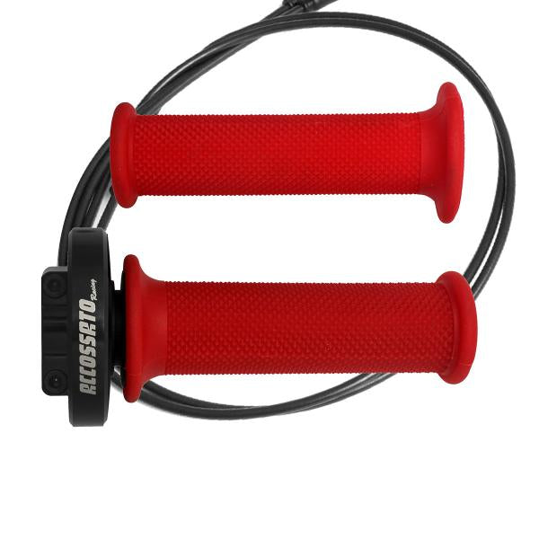 COMANDO GAS RAPIDO ACCOSSATO NERO MANOPOLE ROSSE HONDA CBR1000 2004-2012