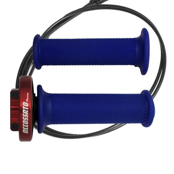 COMANDO GAS RAPIDO ACCOSSATO ROSSO MANOPOLE BLU HONDA CBR1000 2004-2012