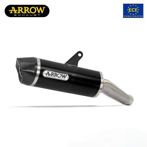 TERMINALE DI SCARICO ARROW INDY RACE OMOLOGATO IN ALLUMINIO NERO PER KAWASAKI NINJA 1000SX/TOURER 2020>