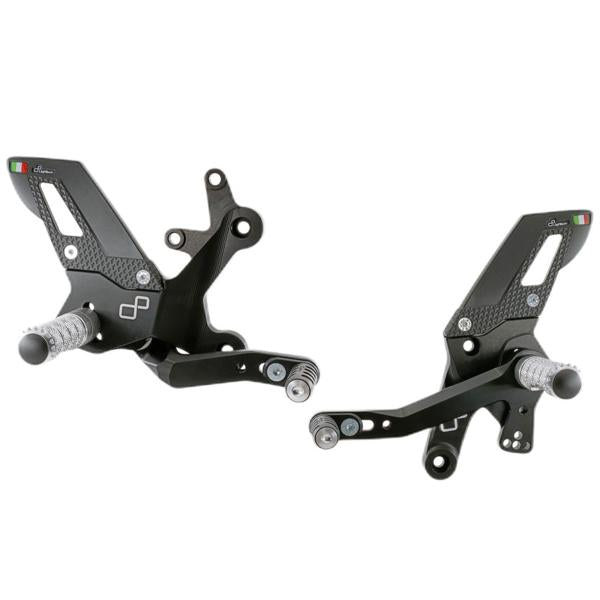 PEDANE REGOLABILI LIGHTECH TRACK USE POGGIAPIEDI FISSI KAWASAKI NINJA 400 2018-2023