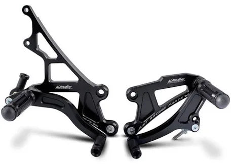 PEDANE ARRETRATE VALTERMOTO TIPO 1 NERE PER KAWASAKI ZX10R 2004>2005