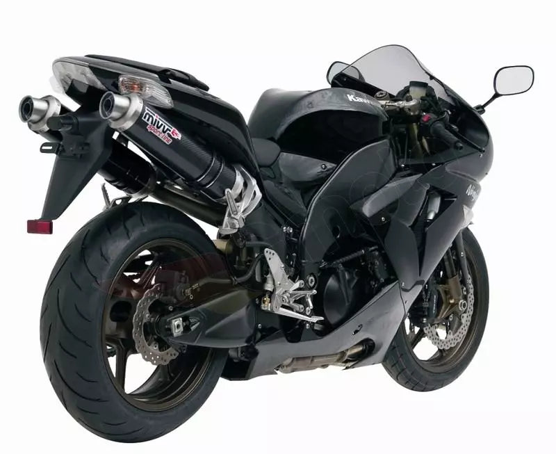 COPPIA SCARICHI MIVV GP ACCIAIO NERO OMOLOGATO KAWASAKI ZX10R 2006-2007
