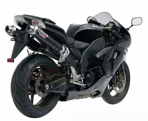 COPPIA SCARICHI MIVV GP ACCIAIO NERO OMOLOGATO KAWASAKI ZX10R 2006-2007