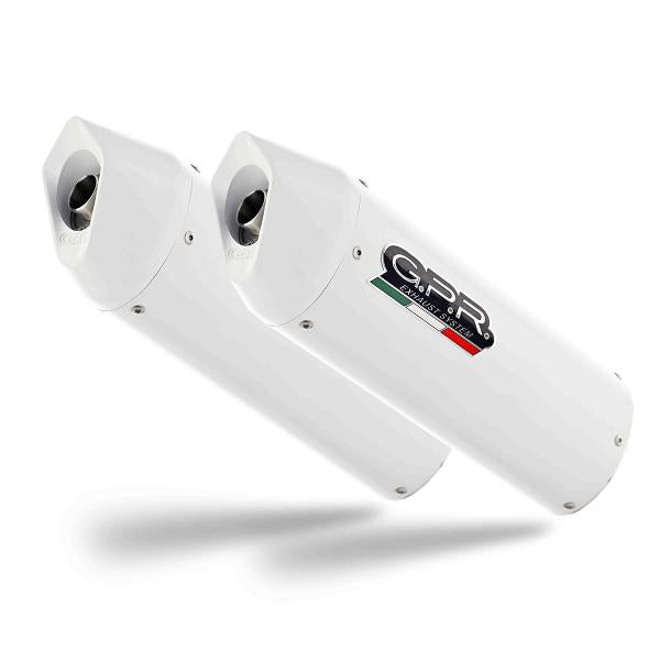 COPPIA SCARICHI GPR ALBUS CERAMIC BIANCO OMOLOGATO KAWASAKI ZX10R 2006-2007