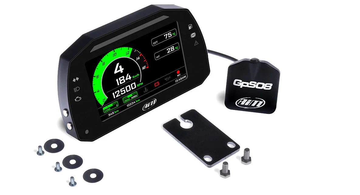 STRUMENTAZIONE DIGITALE AIM MXK10 DISPLAY 5" MODULO GPS E STAFFA PER KAWASAKI NINJA ZX10R 2011>2015