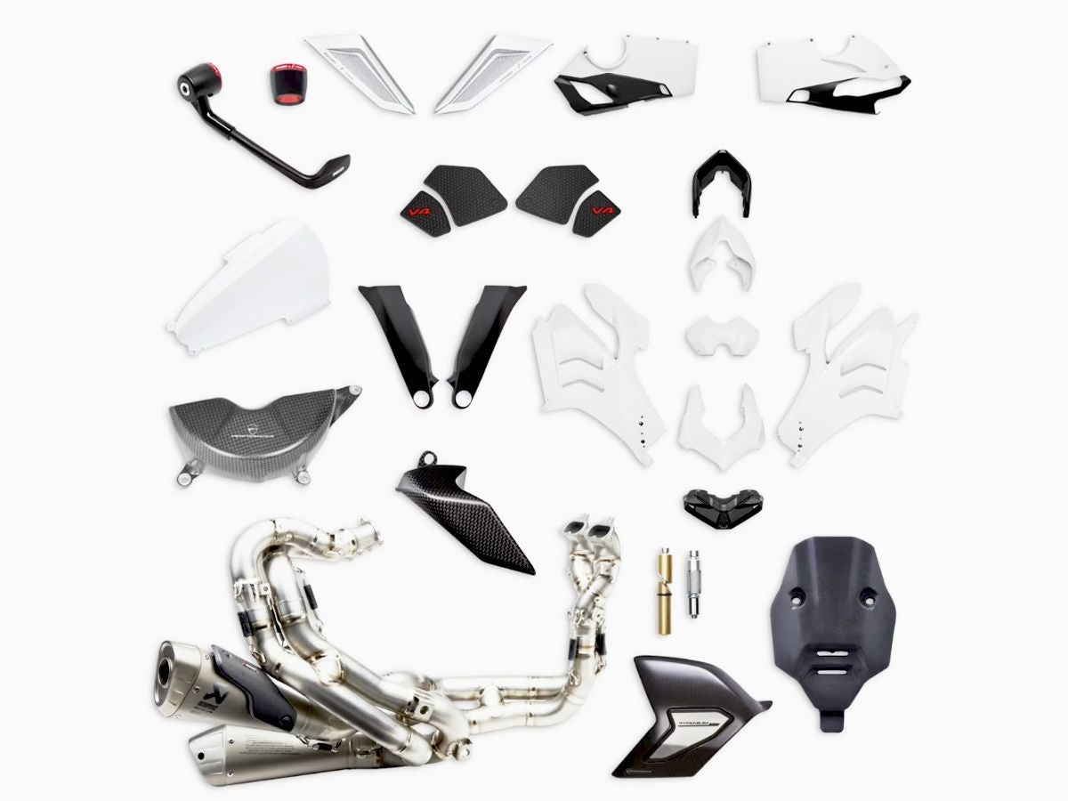 DUCATI PERFORMANCE PACCHETTO ACCESSORI RACING SCARICO COMPLETO CON CARENA PER PANIGALE V4/V4R 2018>
