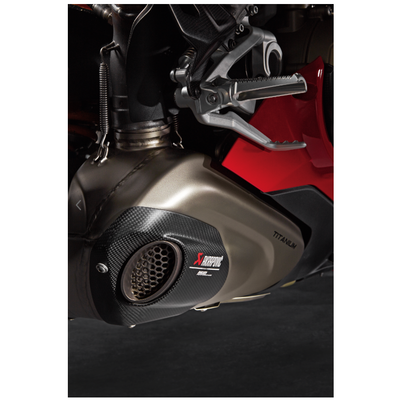 AKRAPOVIC TERMINALE DI SCARICO OMOLOGATO EURO4 IN TITANIO PER DUCATI PANIGALE V4/V4S 2018>